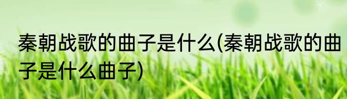 秦朝战歌的曲子是什么(秦朝战歌的曲子是什么曲子)