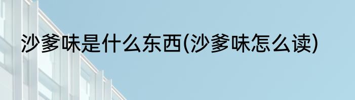 沙爹味是什么东西(沙爹味怎么读)