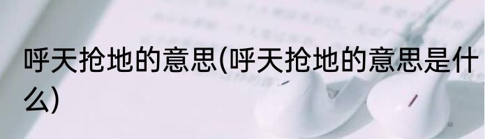 呼天抢地的意思(呼天抢地的意思是什么)