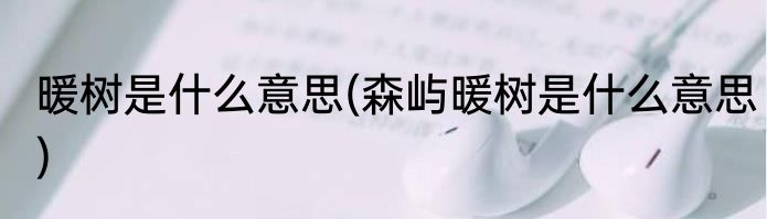 暖树是什么意思(森屿暖树是什么意思)