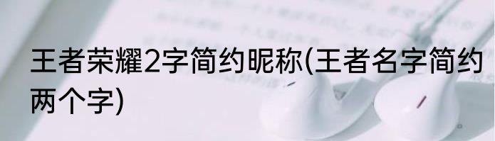 王者荣耀2字简约昵称(王者名字简约两个字)