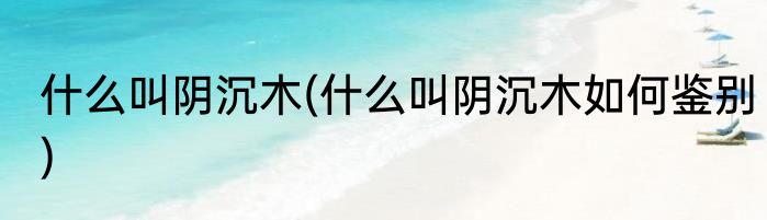 什么叫阴沉木(什么叫阴沉木如何鉴别)