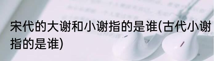 宋代的大谢和小谢指的是谁(古代小谢指的是谁)