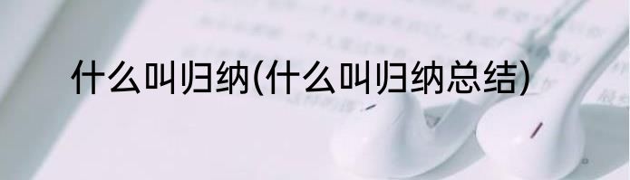 什么叫归纳(什么叫归纳总结)