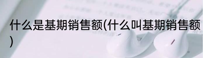 什么是基期销售额(什么叫基期销售额)