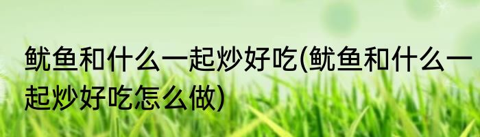 鱿鱼和什么一起炒好吃(鱿鱼和什么一起炒好吃怎么做)