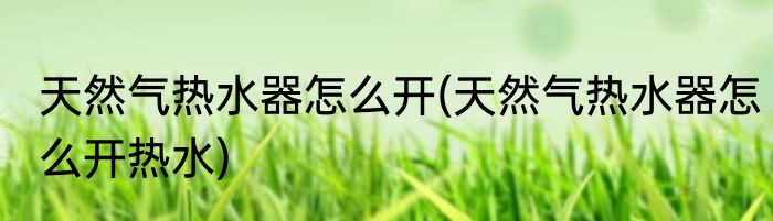 天然气热水器怎么开(天然气热水器怎么开热水)