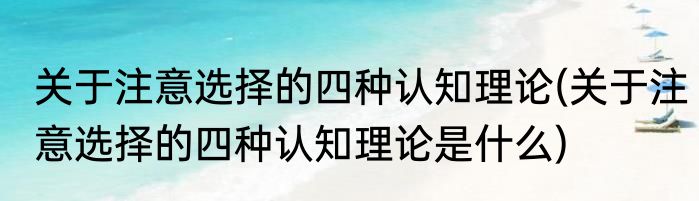 关于注意选择的四种认知理论(关于注意选择的四种认知理论是什么)