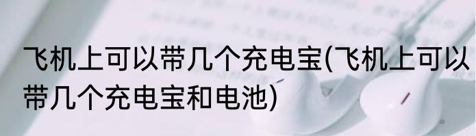 飞机上可以带几个充电宝(飞机上可以带几个充电宝和电池)
