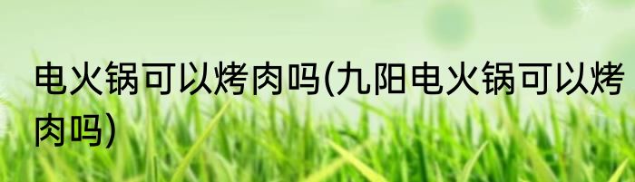 电火锅可以烤肉吗(九阳电火锅可以烤肉吗)