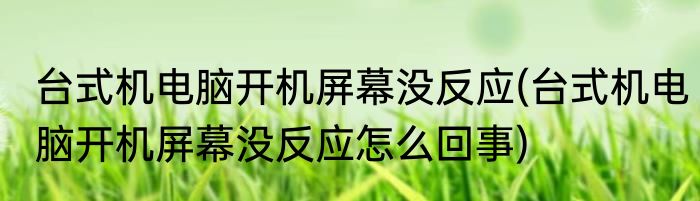 台式机电脑开机屏幕没反应(台式机电脑开机屏幕没反应怎么回事)