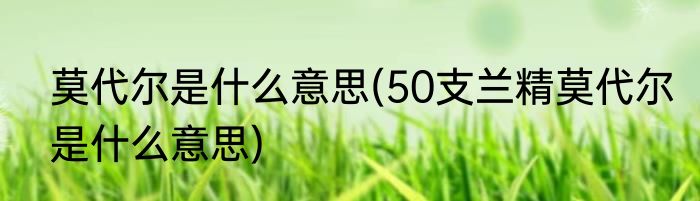 莫代尔是什么意思(50支兰精莫代尔是什么意思)