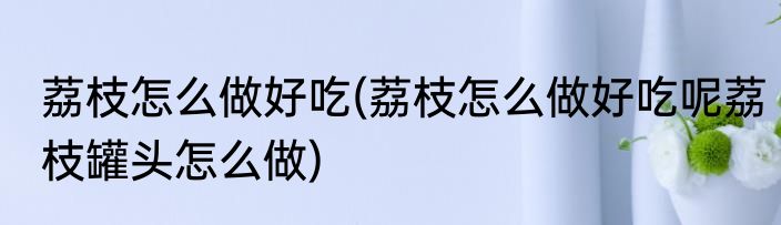 荔枝怎么做好吃(荔枝怎么做好吃呢荔枝罐头怎么做)