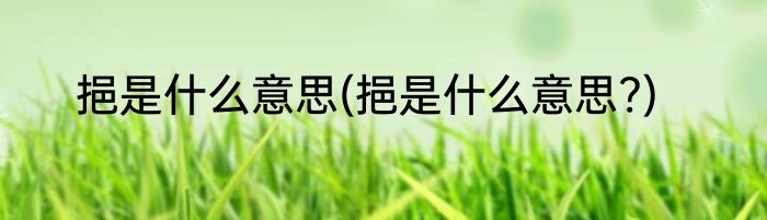 挹是什么意思(挹是什么意思?)