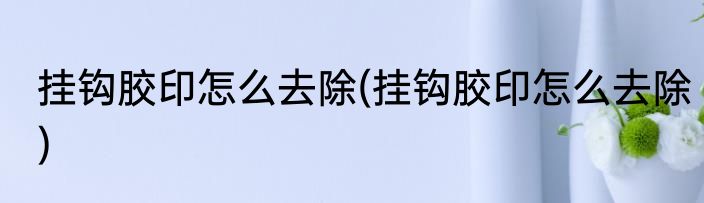 挂钩胶印怎么去除(挂钩胶印怎么去除)