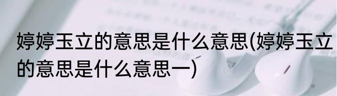 婷婷玉立的意思是什么意思(婷婷玉立的意思是什么意思一)