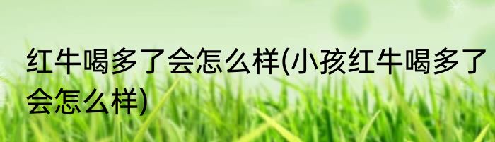 红牛喝多了会怎么样(小孩红牛喝多了会怎么样)