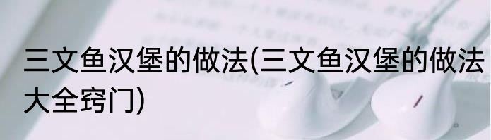 三文鱼汉堡的做法(三文鱼汉堡的做法大全窍门)