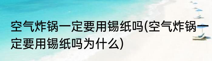 空气炸锅一定要用锡纸吗(空气炸锅一定要用锡纸吗为什么)