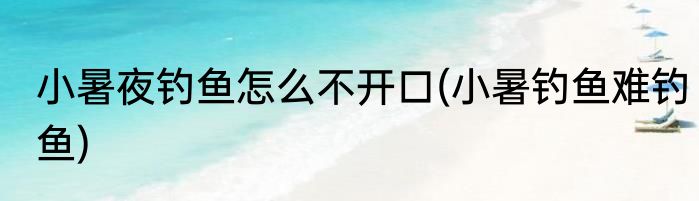 小暑夜钓鱼怎么不开口(小暑钓鱼难钓鱼)