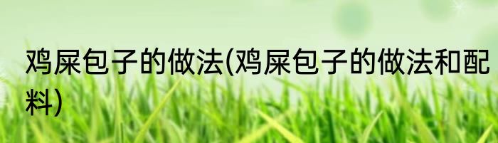 鸡屎包子的做法(鸡屎包子的做法和配料)