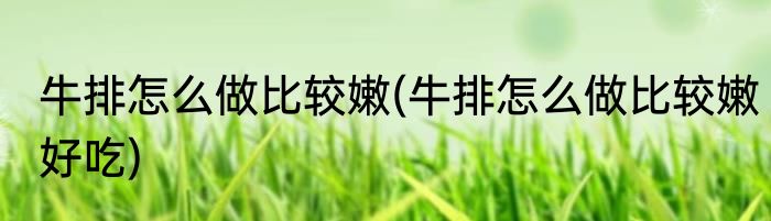 牛排怎么做比较嫩(牛排怎么做比较嫩好吃)