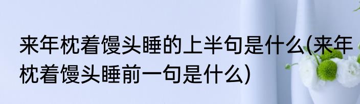 来年枕着馒头睡的上半句是什么(来年枕着馒头睡前一句是什么)