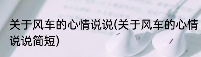 关于风车的心情说说(关于风车的心情说说简短)