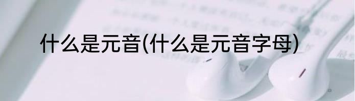 什么是元音(什么是元音字母)