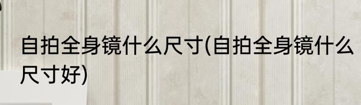 自拍全身镜什么尺寸(自拍全身镜什么尺寸好)