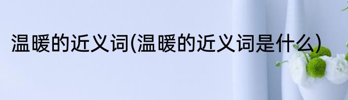 温暖的近义词(温暖的近义词是什么)