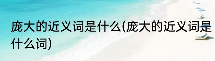 庞大的近义词是什么(庞大的近义词是什么词)