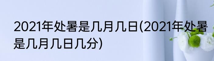 2021年处暑是几月几日(2021年处暑是几月几日几分)