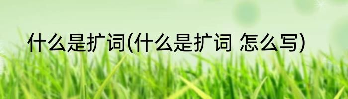 什么是扩词(什么是扩词 怎么写)