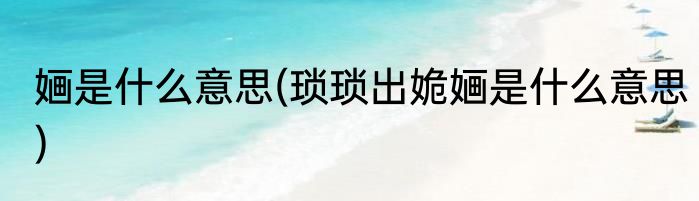 婳是什么意思(琐琐出姽婳是什么意思)