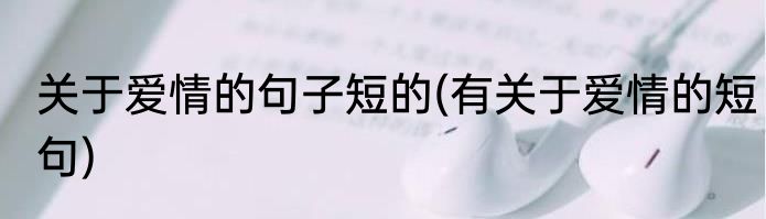 关于爱情的句子短的(有关于爱情的短句)
