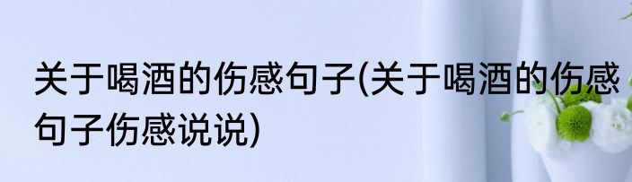 关于喝酒的伤感句子(关于喝酒的伤感句子伤感说说)
