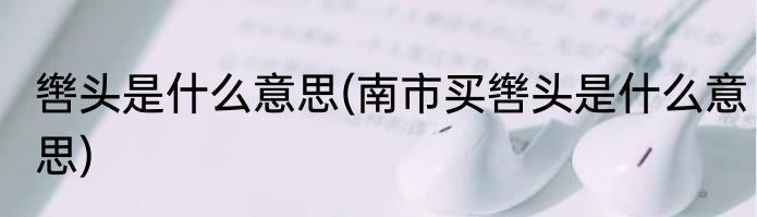 辔头是什么意思(南市买辔头是什么意思)