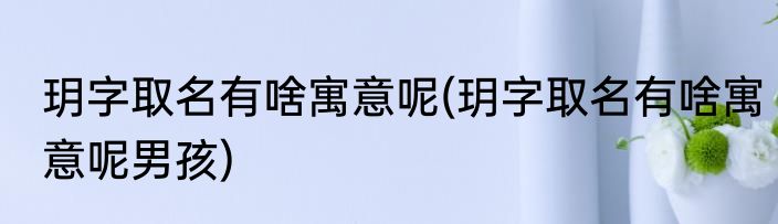 玥字取名有啥寓意呢(玥字取名有啥寓意呢男孩)