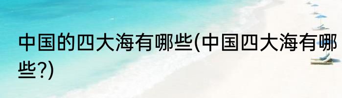 中国的四大海有哪些(中国四大海有哪些?)