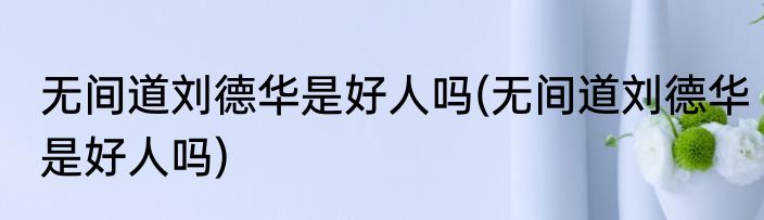 无间道刘德华是好人吗(无间道刘德华是好人吗)