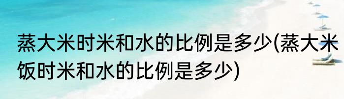 蒸大米时米和水的比例是多少(蒸大米饭时米和水的比例是多少)