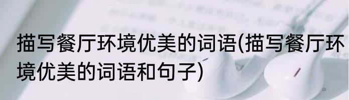 描写餐厅环境优美的词语(描写餐厅环境优美的词语和句子)