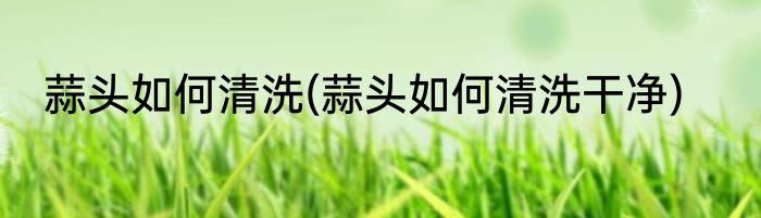 蒜头如何清洗(蒜头如何清洗干净)