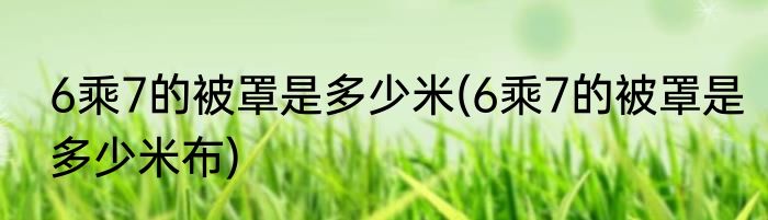 6乘7的被罩是多少米(6乘7的被罩是多少米布)