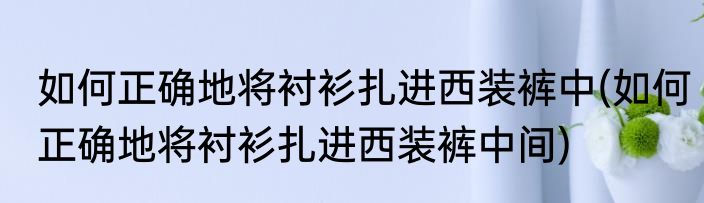 如何正确地将衬衫扎进西装裤中(如何正确地将衬衫扎进西装裤中间)