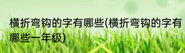 横折弯钩的字有哪些(横折弯钩的字有哪些一年级)