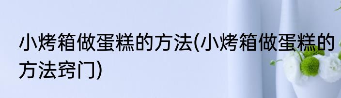 小烤箱做蛋糕的方法(小烤箱做蛋糕的方法窍门)
