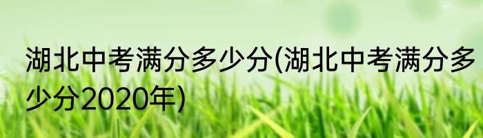 湖北中考满分多少分(湖北中考满分多少分2020年)