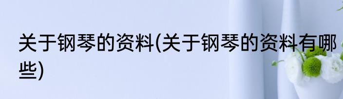 关于钢琴的资料(关于钢琴的资料有哪些)